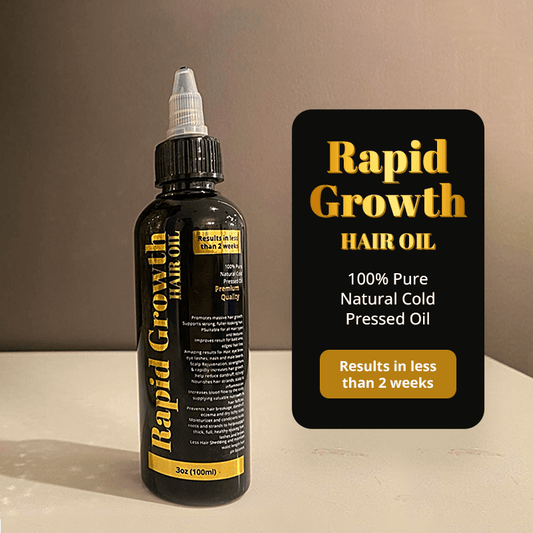 Rapid Growth Hair Oil| Premium infused| top 24 Organic Herbal Blends| Fenugreek| Rosemary| Argan| Saw Palmetto| Ginseng| Castor Oil