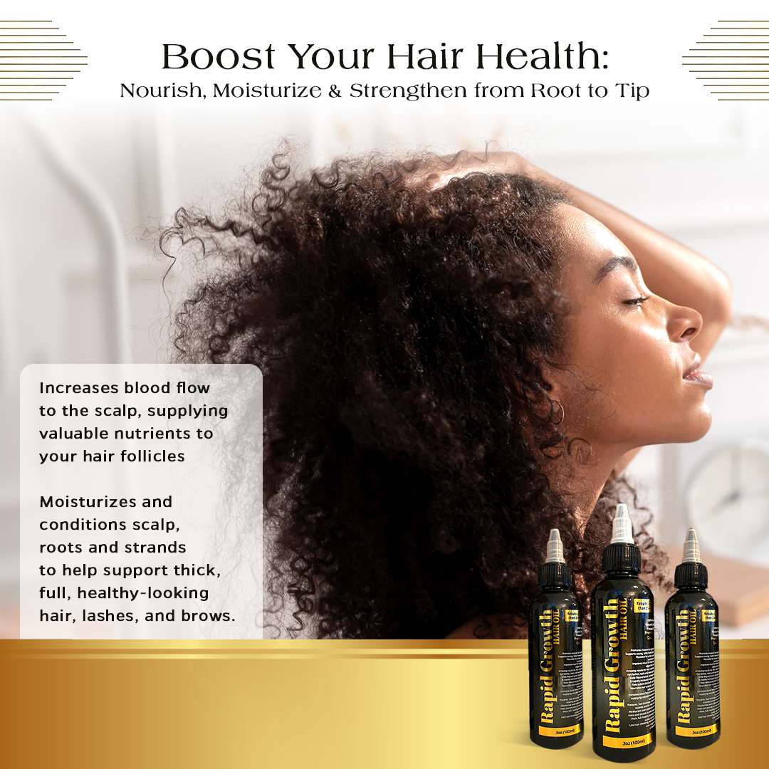 Rapid Growth Hair Oil| Premium infused| top 24 Organic Herbal Blends| Fenugreek| Rosemary| Argan| Saw Palmetto| Ginseng| Castor Oil